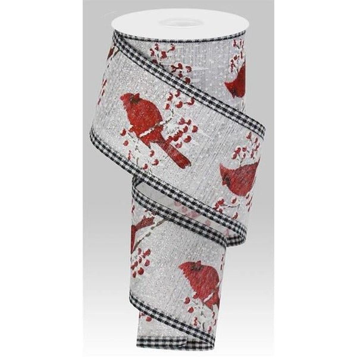 Shop For 2.5" Cardinal Gingham Check Ribbon: Silver (10 Yards) at Michelle's aDOORable Creations