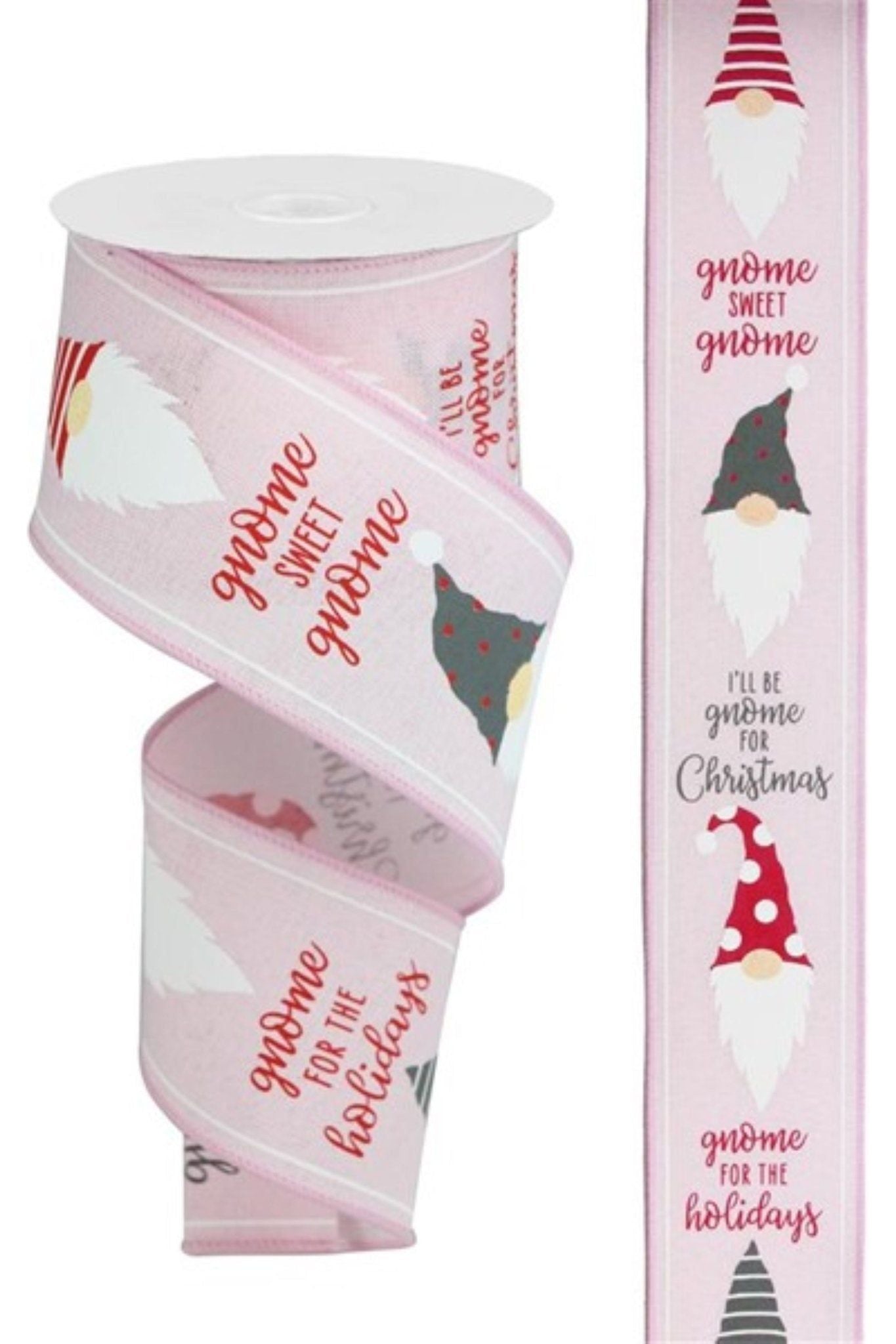 Shop For 2.5" Christmas Gnomes on Royal Ribbon: Pink (10 Yards) RGB107515