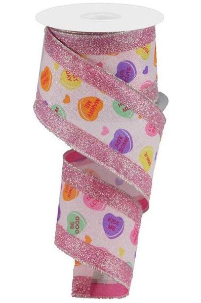 Shop For 2.5" Conversation Hearts Ribbon: 3 in 1 (10 Yards) at Michelle's aDOORable Creations