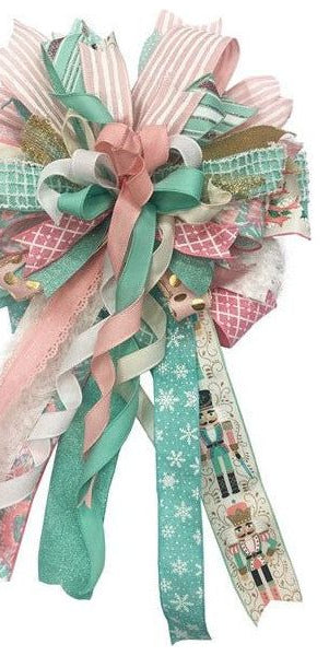 2.5" Diagonal Weave Fabric Ribbon: Mint Green (10 Yards) - Michelle's aDOORable Creations - Wired Edge Ribbon