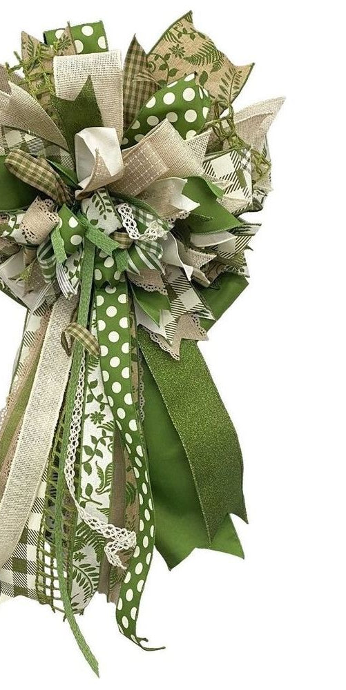 2.5" Diagonal Weave Ribbon: Moss Green (10 Yards) - Michelle's aDOORable Creations - Wired Edge Ribbon
