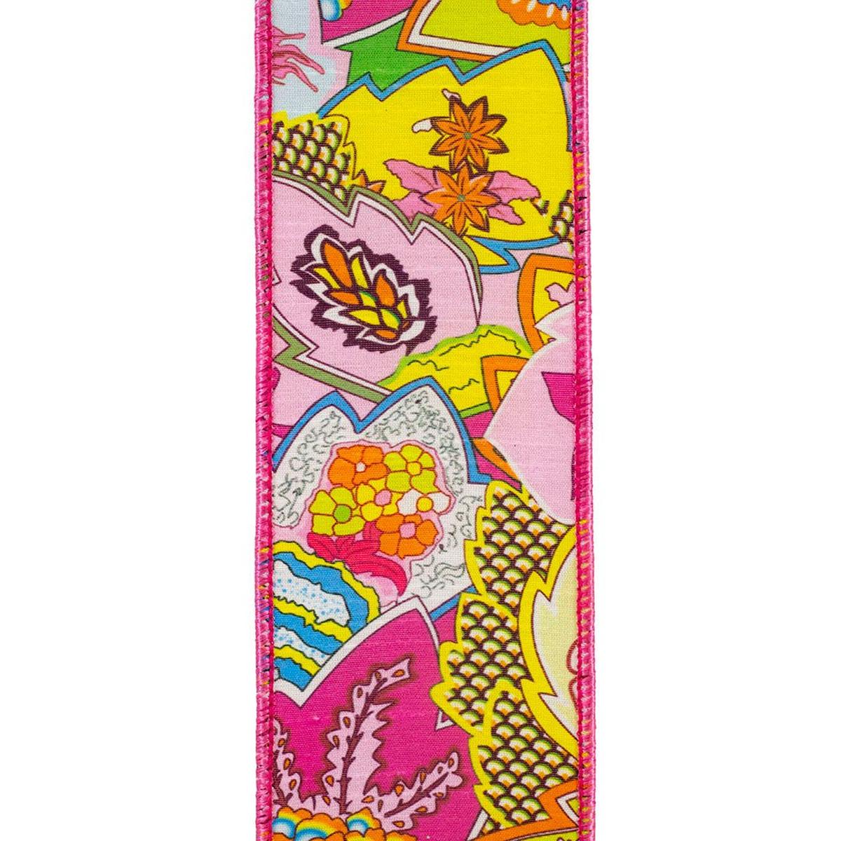 Shop For 2.5" Fantasia Pink Print Ribbon: Pink (10 Yards) at Michelle's aDOORable Creations