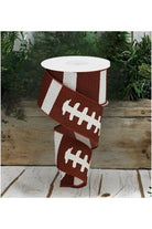 2.5" Football Laces Ribbon (10 Yard) - Michelle's aDOORable Creations - Wired Edge Ribbon