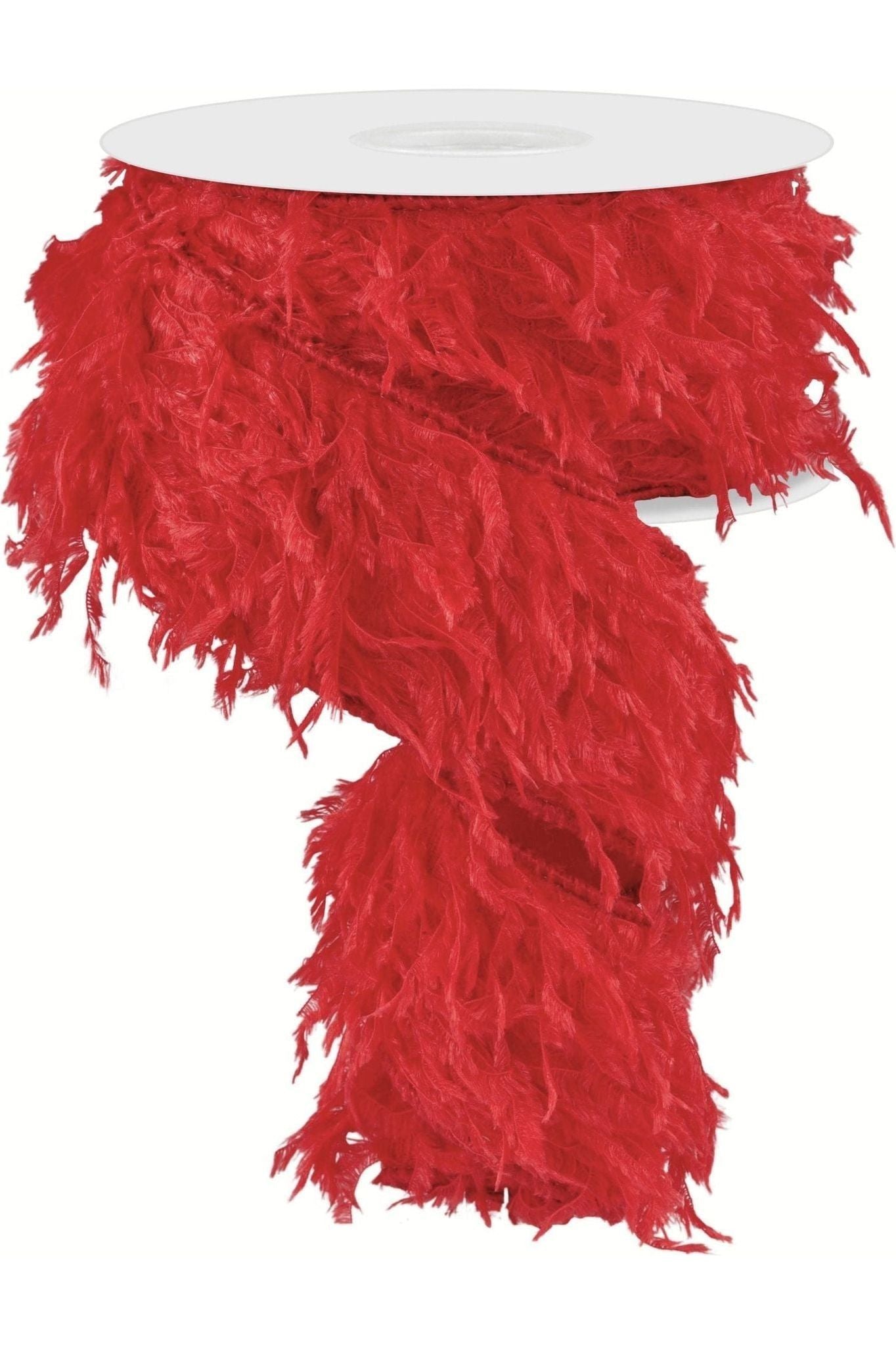 Shop For 2.5" Furry Ribbon: Red (10 Yards) at Michelle's aDOORable Creations