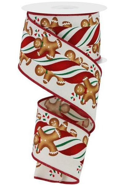 Shop For 2.5" Gingerbread Kids Candy Ribbon: Ivory (10 Yards) RGE158045