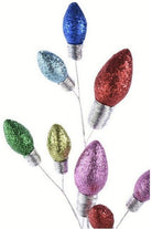 25" Glitter Christmas Lighbulb: Multi - Michelle's aDOORable Creations - Sprays and Picks