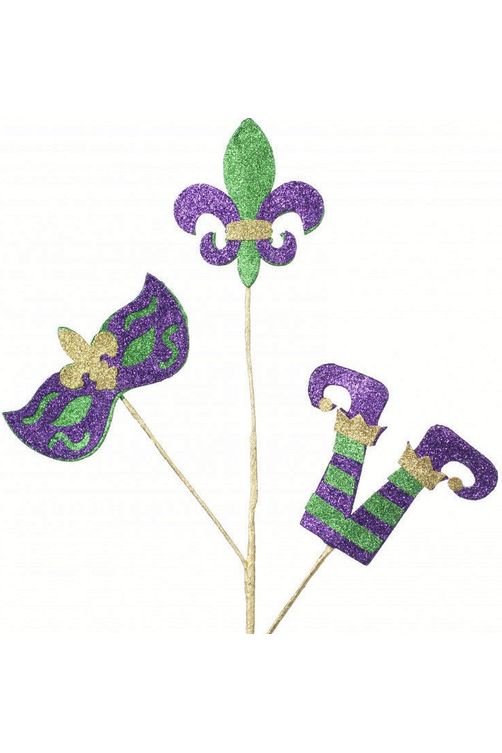 Shop For 25" Glitter Eva Mardi Gras Spray at Michelle's aDOORable Creations