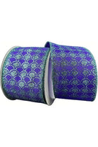 Shop For 2.5" Glitter Fish Scales Ribbon: Purple/Aqua (10 Yards) 42452-40-11