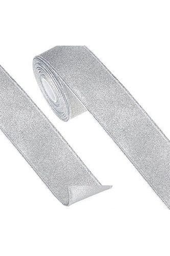 Shop For 2.5" Glitter Ribbon: Silver (10 Yards) at Michelle's aDOORable Creations