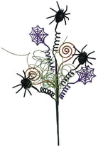 25" Glitter Spider Web Twig Spray - Michelle's aDOORable Creations - Sprays and Picks