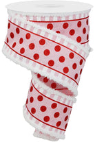 Shop For 2.5" Glitter Stripes Polka Dot Drift Edge Ribbon: Red & Pink (10 Yards) RGA815515