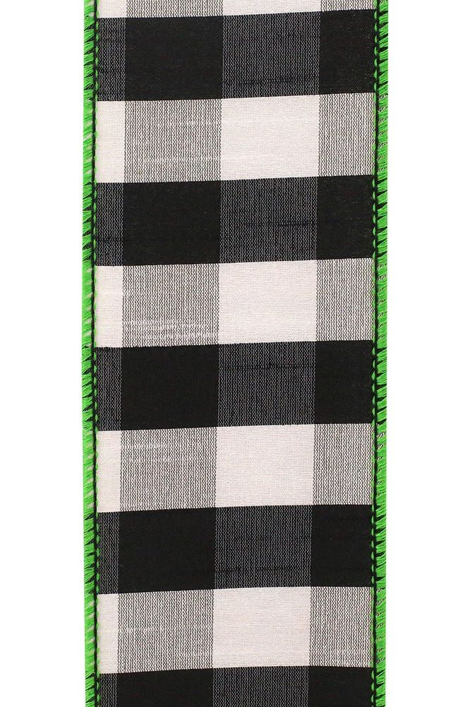 Shop For 2.5" Grand Check Ribbon: Black/White (10 Yards) at Michelle's aDOORable Creations