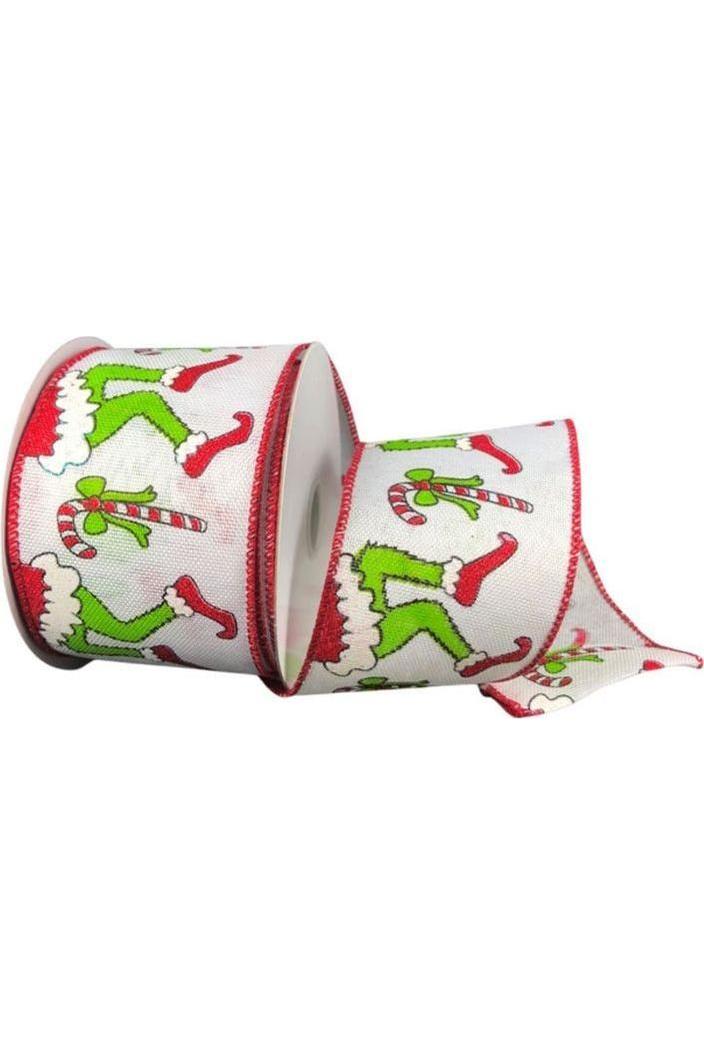 Shop For 2.5" Green Monster Legs Ribbon: Red (10 Yards) at Michelle's aDOORable Creations