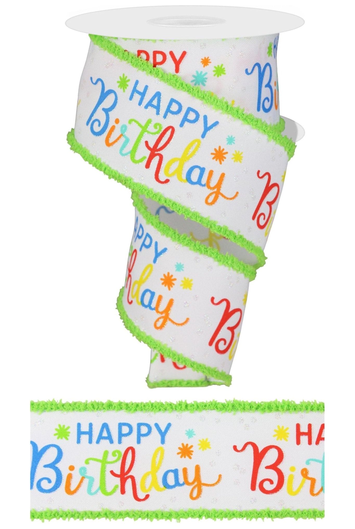 Shop For 2.5" Happy Birthday Script Ribbon: Primary Colors RGC802827