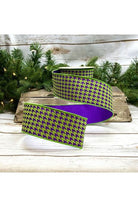 Shop For 2.5" Houndstooth Ribbon: Lime/Purple (10 Yards) 15-7648