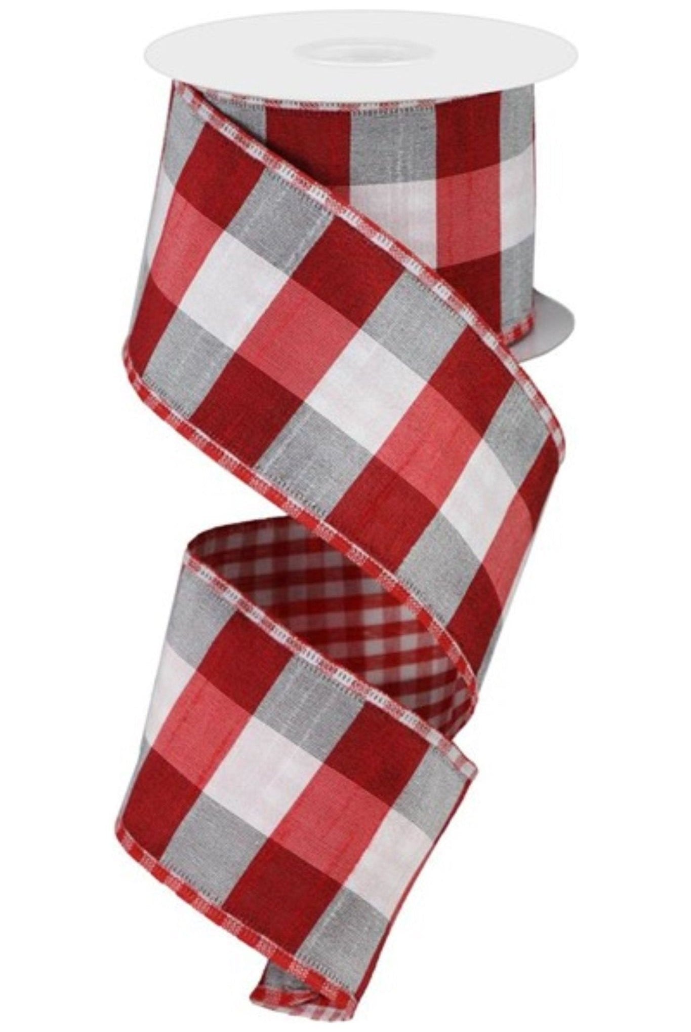 Shop For 2.5" Large Check Ribbon: Red & White (10 Yards) RG0846824