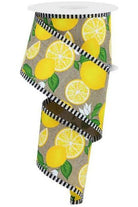 Shop For 2.5" Lemon Thin Stripes Ribbon: Lt Beige (10 Yards) at Michelle's aDOORable Creations