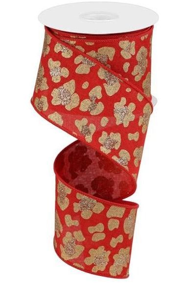 Shop For 2.5" Leopard Print Ribbon: Red (10 Yards) RGB141336