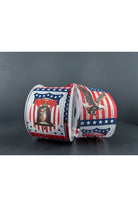 2.5" Liberty Bell Ribbon: White (10 Yards) - Michelle's aDOORable Creations - Wired Edge Ribbon