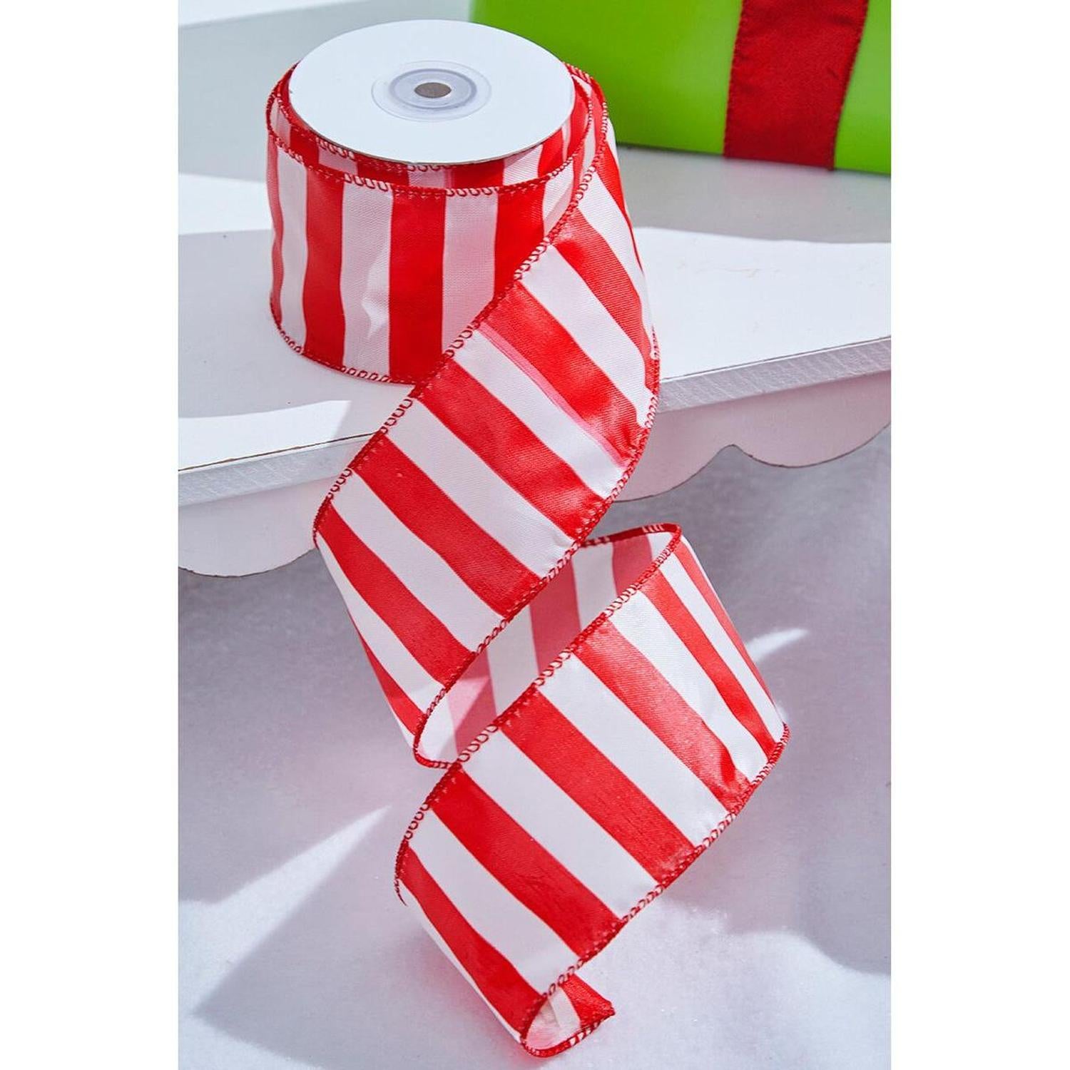 2.5" Make Me A Candy Striper Ribbon: Red (10 Yards)