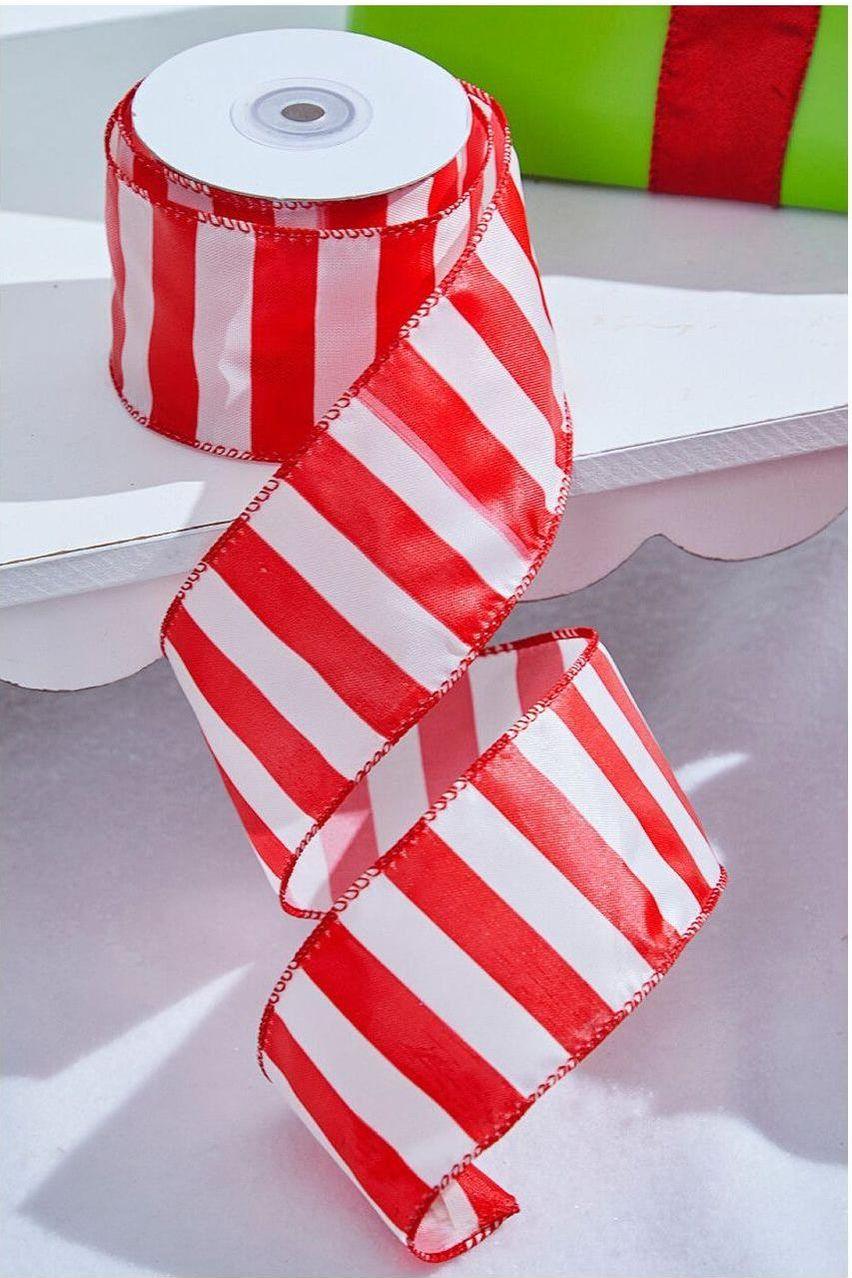 Shop For 2.5" Make Me A Candy Striper Ribbon: Red (10 Yards) at Michelle's aDOORable Creations