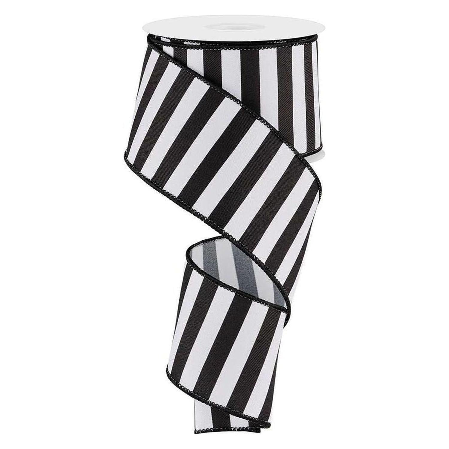 Shop For 2.5" Medium Horizontal Stripe Ribbon: Black (10 Yard) at Michelle's aDOORable Creations