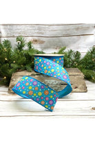 2.5" Merry and Bright Snowflake Ribbon: Blue (25 Yards) - Michelle's aDOORable Creations - Wired Edge Ribbon