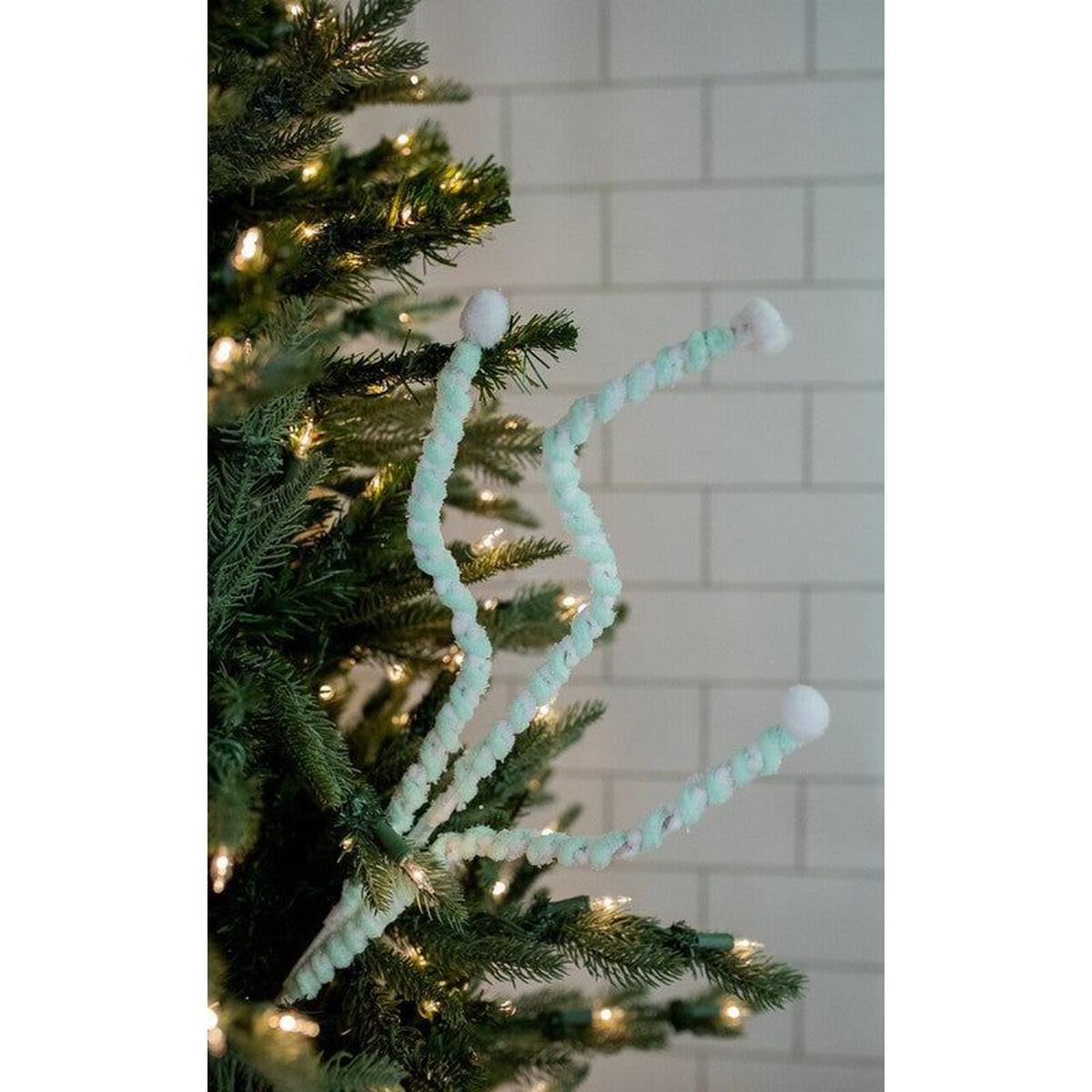 Shop For 25" Mini Cotton Ball Peppermint Spray: Green & White at Michelle's aDOORable Creations