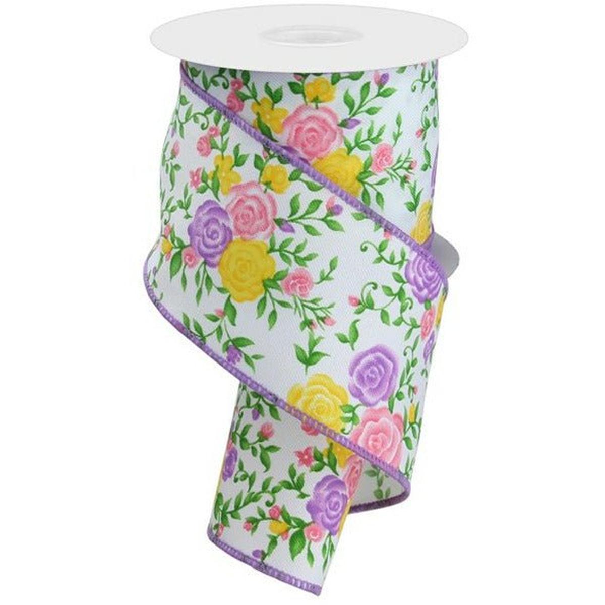 Shop For 2.5" Mini Roses Ribbon: Lavender (10 Yards) at Michelle's aDOORable Creations