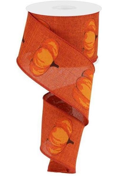 Shop For 2.5" Orange Pumpkin Ribbon: Rust Orange (10 Yards) at Michelle's aDOORable Creations