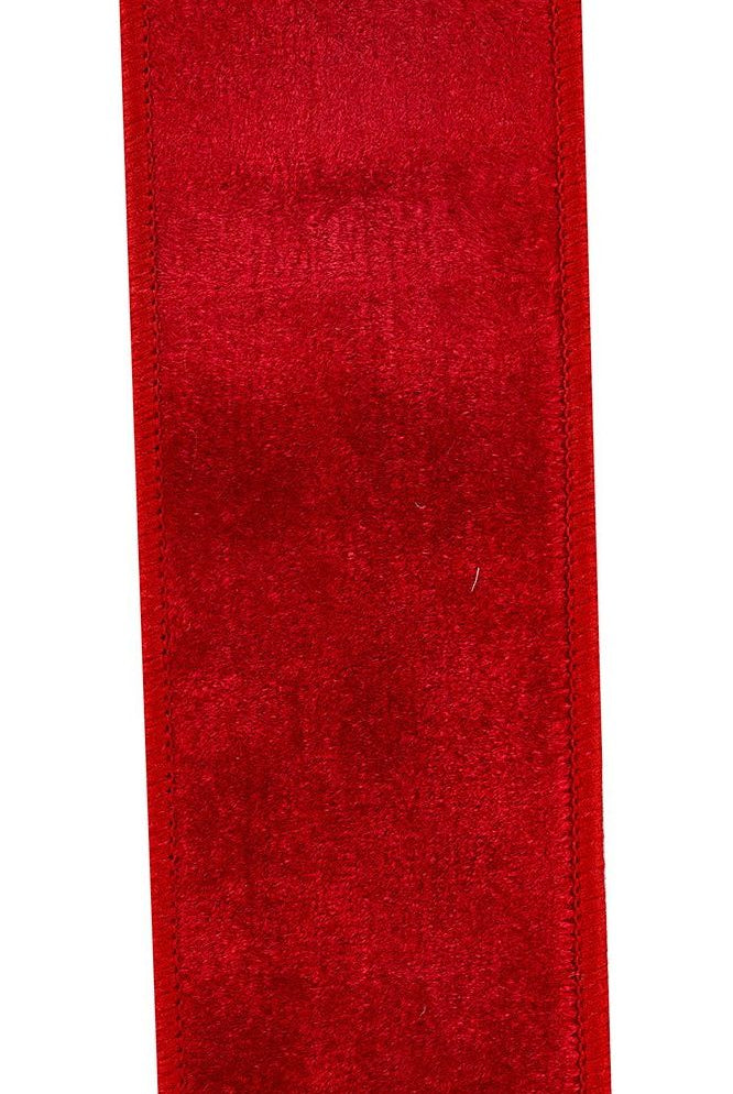 Shop For 2.5" Plush Velvet Striped Back Ribbon: Red (5 Yards) 93904W-065-40D