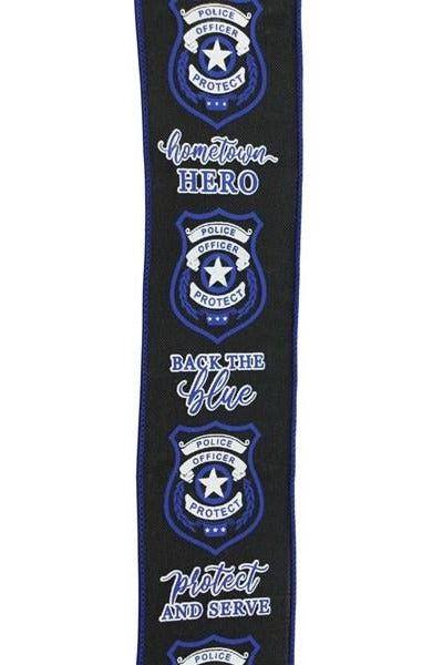 Shop For 2.5" Police Badge Ribbon: Black (10 Yards) at Michelle's aDOORable Creations