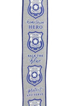2.5" Police Badge Ribbon: Grey (10 Yards) - Michelle's aDOORable Creations - Wired Edge Ribbon