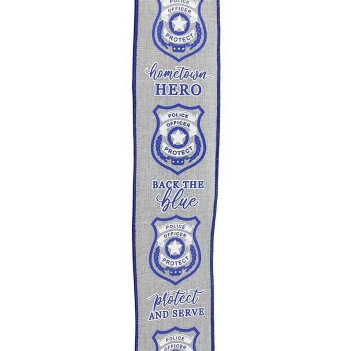 Shop For 2.5" Police Badge Ribbon: Grey (10 Yards) at Michelle's aDOORable Creations