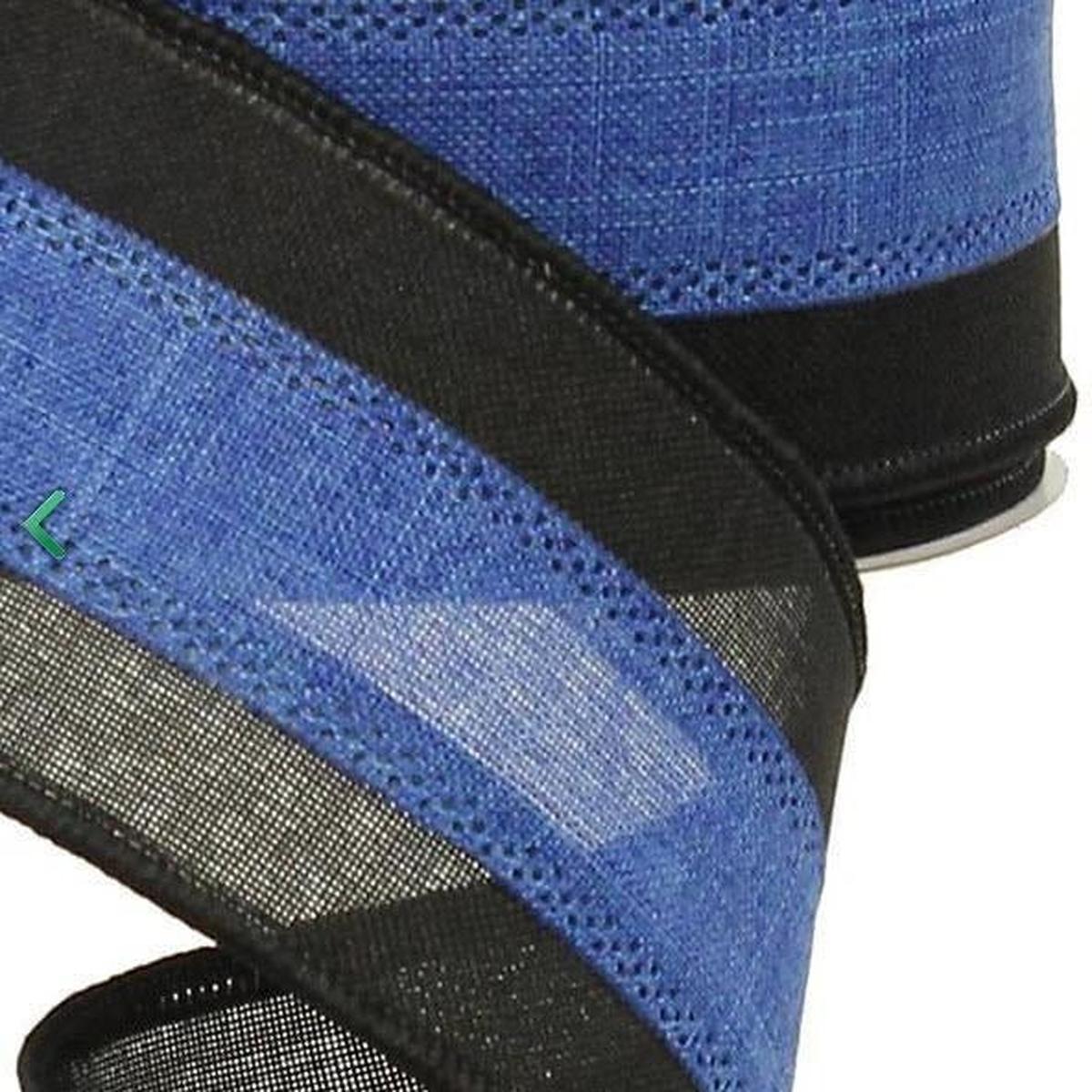 Shop For 2.5" Police Support Ribbon: Black & Blue (10 Yards) at Michelle's aDOORable Creations