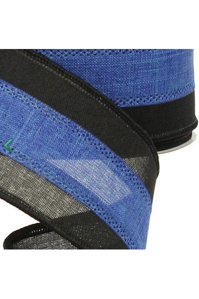 Shop For 2.5" Police Support Ribbon: Black & Blue (10 Yards) RG01531W8