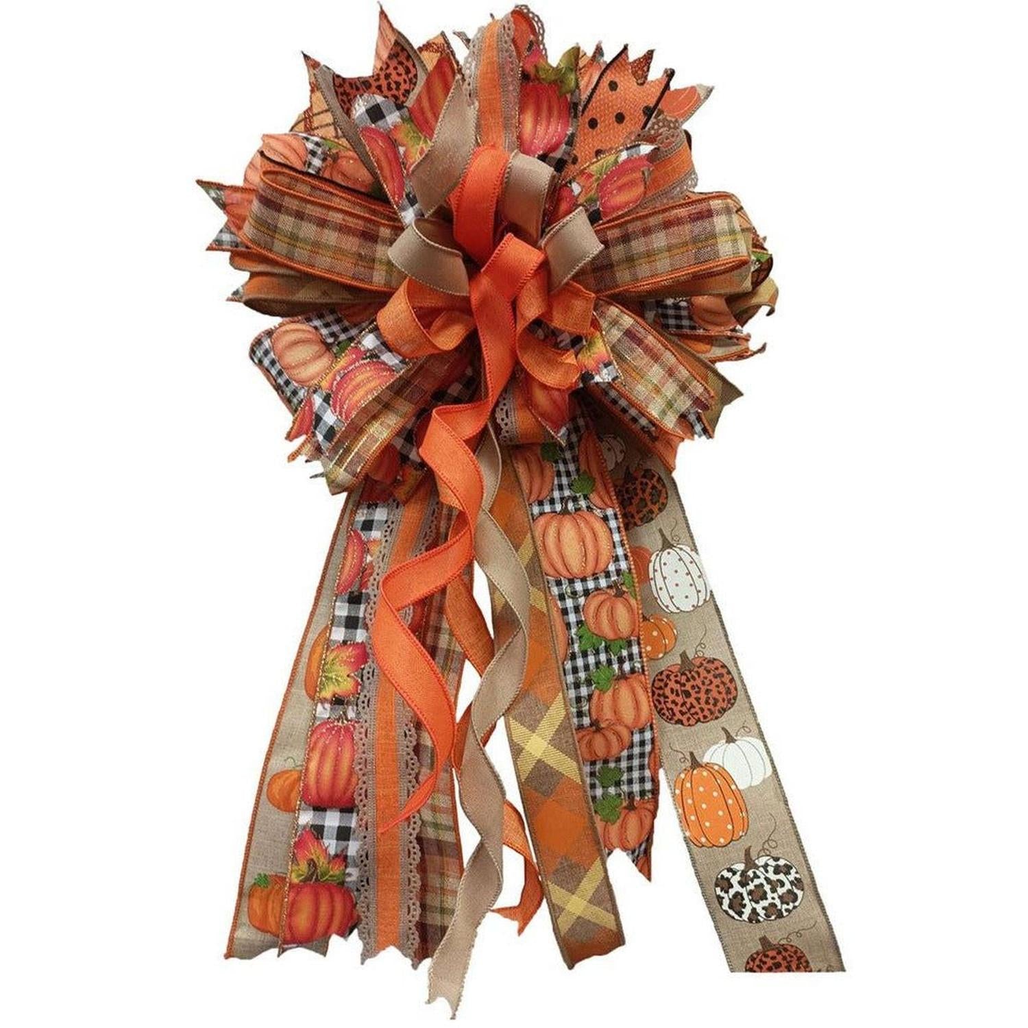2.5" Pumpkin Patch Ribbon: Check (10 Yards)
