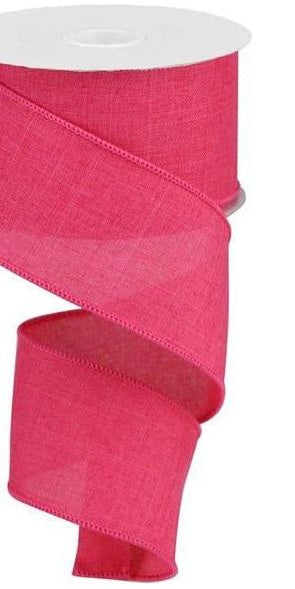 2.5" Royal Burlap Ribbon: Hot Pink (10 Yards) - Michelle's aDOORable Creations - Wired Edge Ribbon