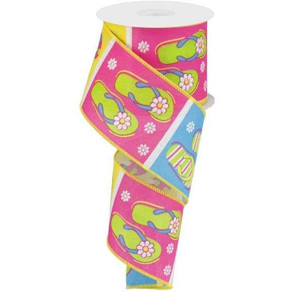 Shop For 2.5" Royal Canvas Flip Flop Ribbon (10 Yard) at Michelle's aDOORable Creations