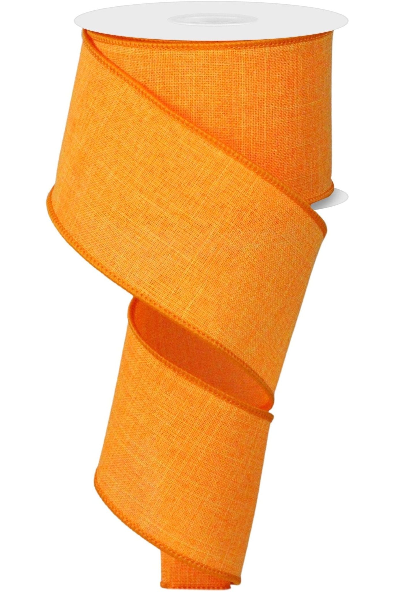 2.5" Royal Canvas Ribbon: New Orange (10 Yards) - Michelle's aDOORable Creations - Wired Edge Ribbon