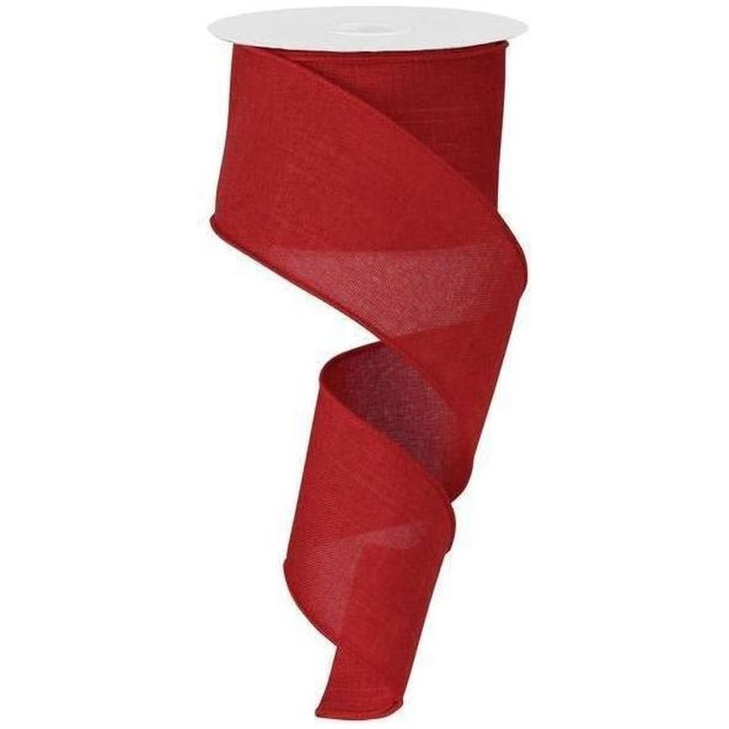 2.5" Royal Canvas Ribbon: Red (10 Yards)