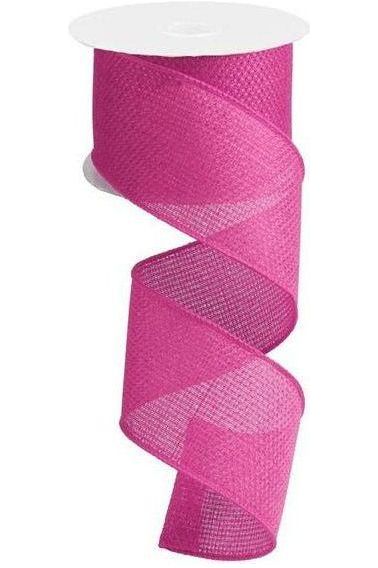 Shop For 2.5" Royal Faux Burlap Ribbon: Hot Pink (10 Yards) at Michelle's aDOORable Creations