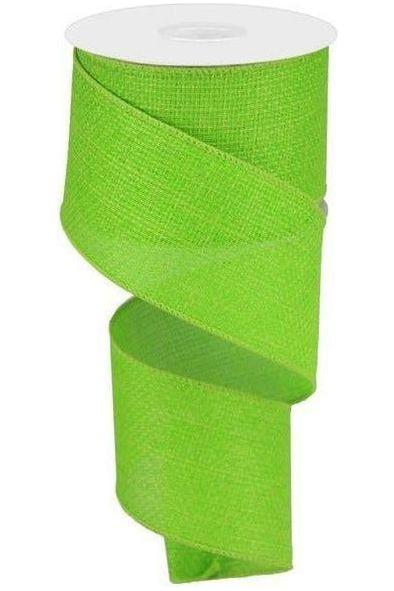 Shop For 2.5" Royal Faux Burlap Ribbon: Lime Green (10 Yards) at Michelle's aDOORable Creations