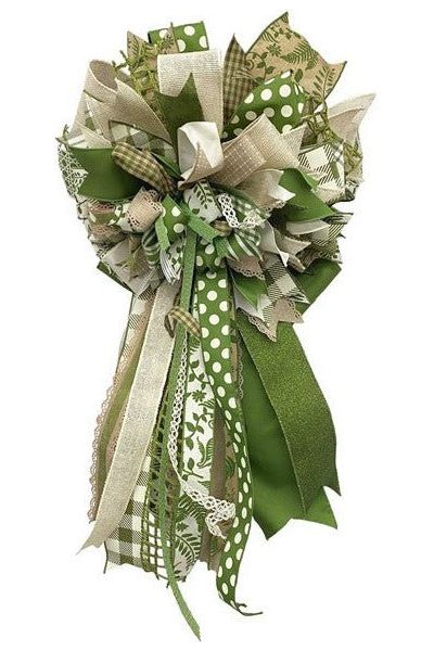2.5" Scalloped Edge Ribbon: Moss Green (10 Yard) - Michelle's aDOORable Creations - Wired Edge Ribbon