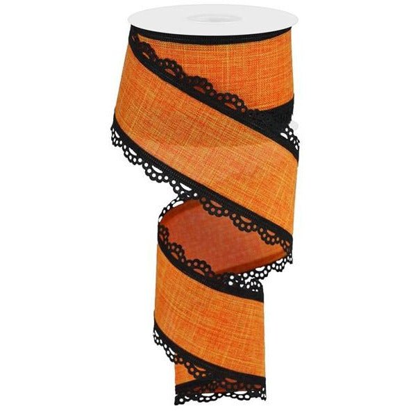 Shop For 2.5" Scalloped Edge Ribbon: Orange (10 Yard) at Michelle's aDOORable Creations