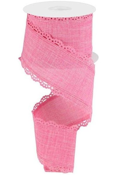 Shop For 2.5" Scalloped Edge Ribbon: Pink (10 Yard) at Michelle's aDOORable Creations