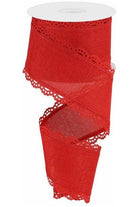 Shop For 2.5" Scalloped Edge Ribbon: Red (10 Yard) RGC130324