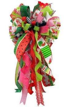 Shop For 2.5" Scalloped Edge Ribbon: Red/Lime Green (10 Yards) at Michelle's aDOORable Creations