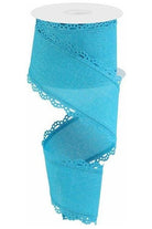 Shop For 2.5" Scalloped Edge Ribbon: Turquoise (10 Yard) RGC1303A2