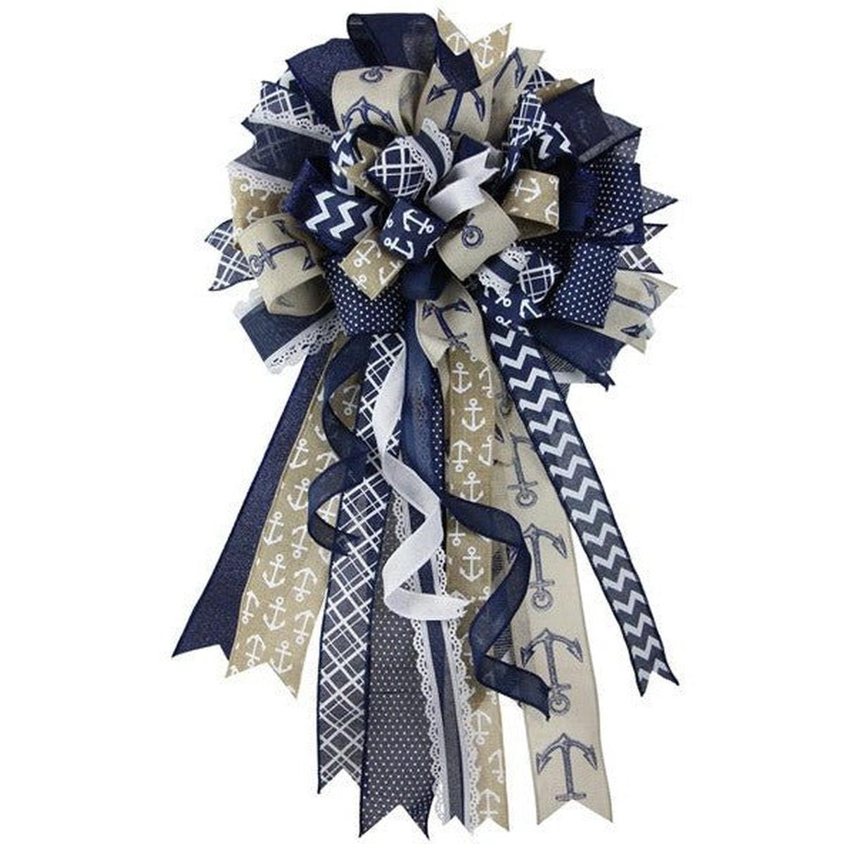 Shop For 2.5" Scalloped Edge Royal Ribbon: Navy Blue (10 Yard) at Michelle's aDOORable Creations